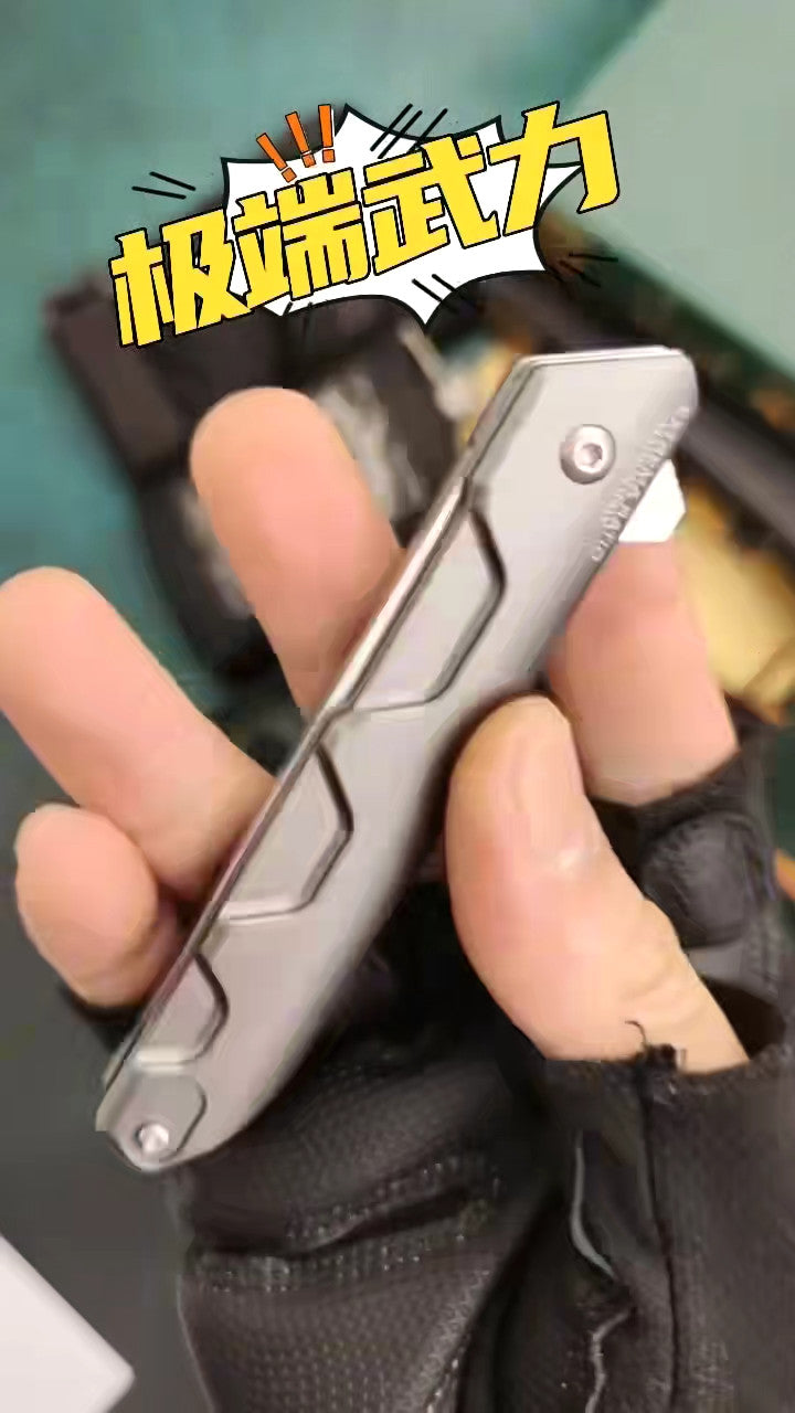 7''New Manual Folding Knife N690 Blade Aluminum Handle Campin Pocket Knife VTF31