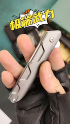 7''New Manual Folding Tool N690 Blade Aluminum Handle Campin Pocket Tool VTF31