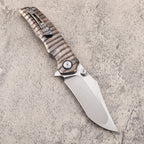 New CNC VG10 Steel Blade Full T4C Titanium Handle Pocket Camping Collection Folding Tool VTF25