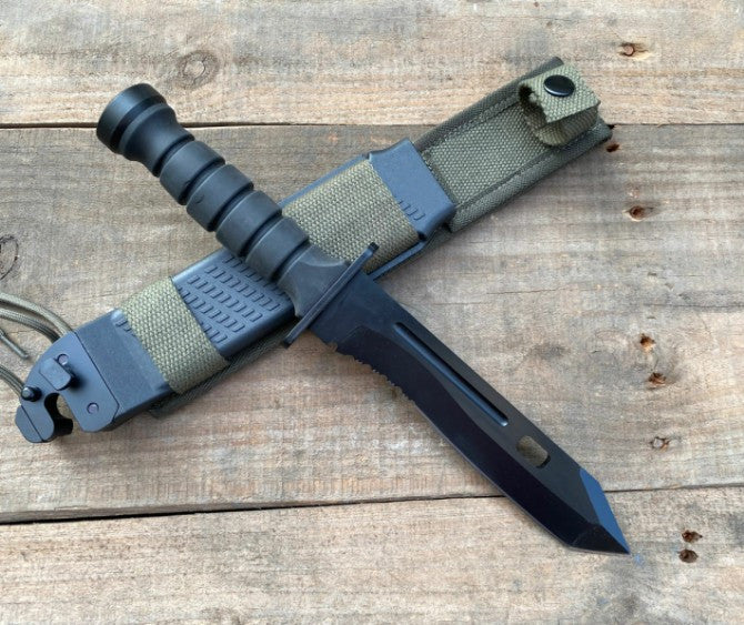12'' New 440C Blade Nylon Fiber Glass Handle Camping KnifeVTH66