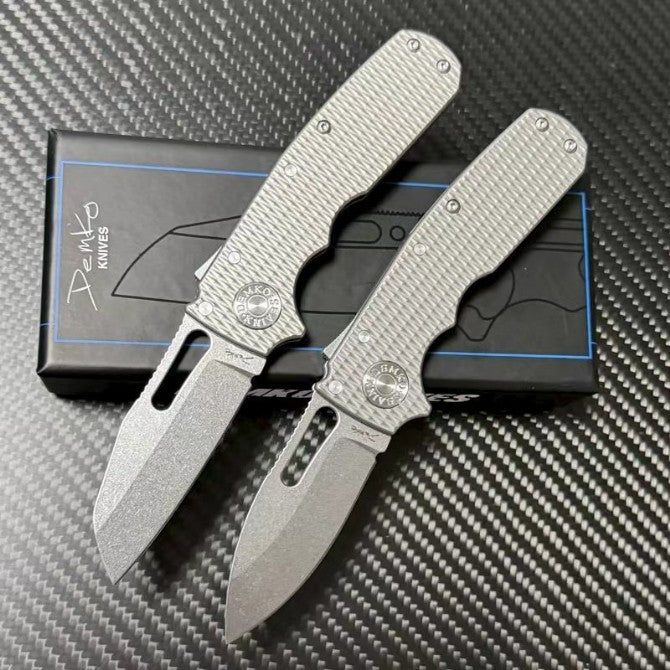 7'' New S35VN Blade Full T4C Titanium Handle Folding Camping Pocket Knife VTF83T