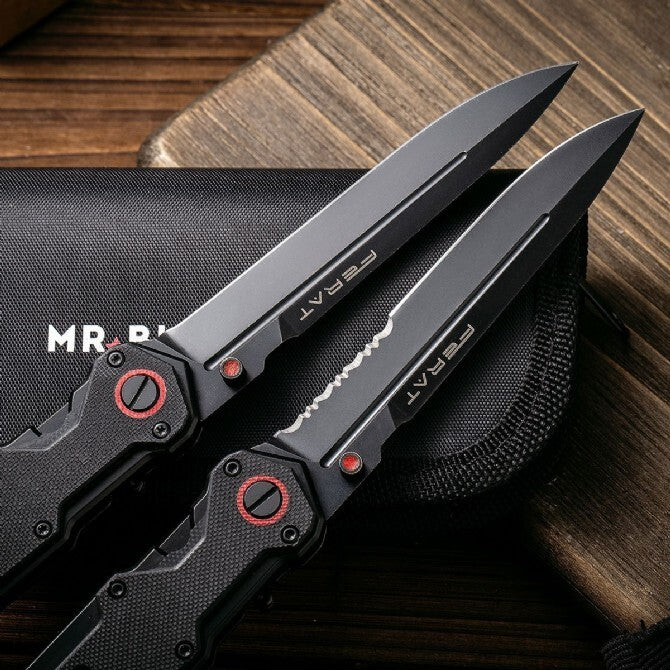 9.5''New Manual Folding Knife D2 Blade G10 Handle Pocket Knife VTF87