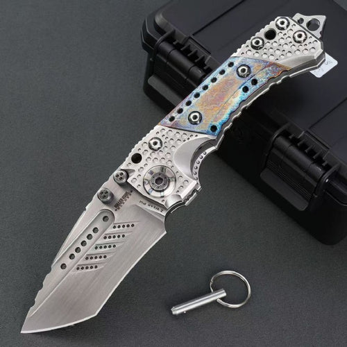 10"New CNC Large Z-Wear Steel Blade T4C Handle Folding Knife VTF24