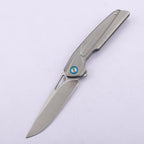 New Manual Folding Tool D2 Steel Blade Full T4C Titanium Handle Pocket Camping Tool DF47