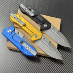 9.5'' New CNC Stone wash N690 Blade Aluminum Handle Survival Folding Tool VTF76