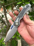 8''New 14C28N Blade Full T4C Titanium Handle Pocket Camping Folding Knife VTF203