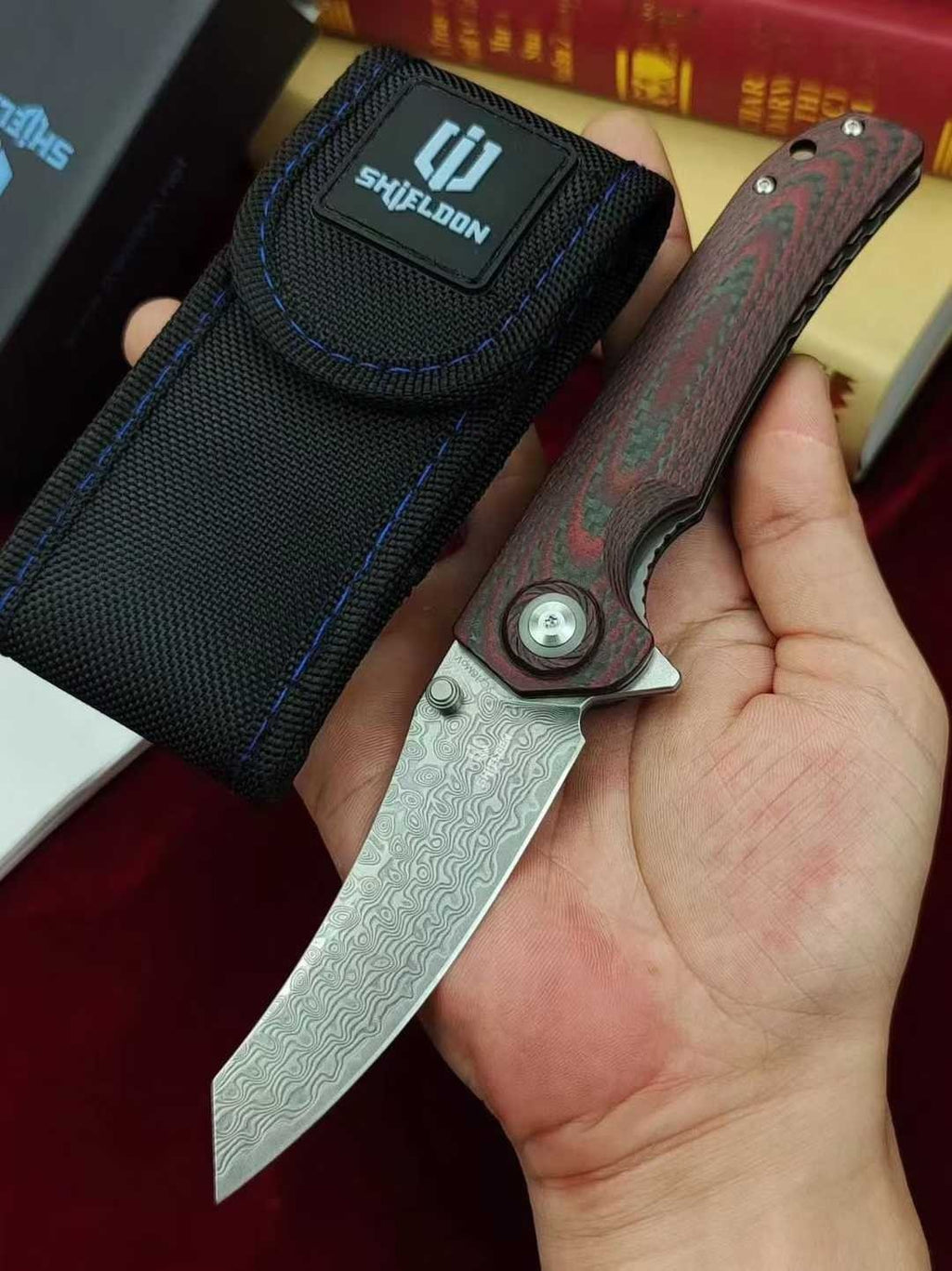 8.5'' New Folding Knife 9Cr18Markov Blade G10 Handle PocketKnife VTF202