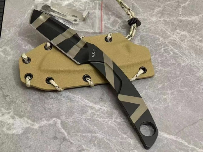 9'' New N690 Steels Blade Full Tang Camping Knife VTH80
