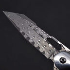 8'' New Folding Tool VG10 Damascus Blade Wood Handle Camping Tool VTF115