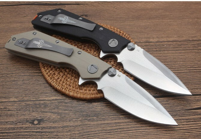 New Manual Folding Knife D2 Blade G10 Handle Pocket Camping Knife DF160