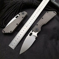 New CNC Stone Wash D2 Steel Blade Full T4C Titanium Handle Pocket Camping Folding Knife DF186B