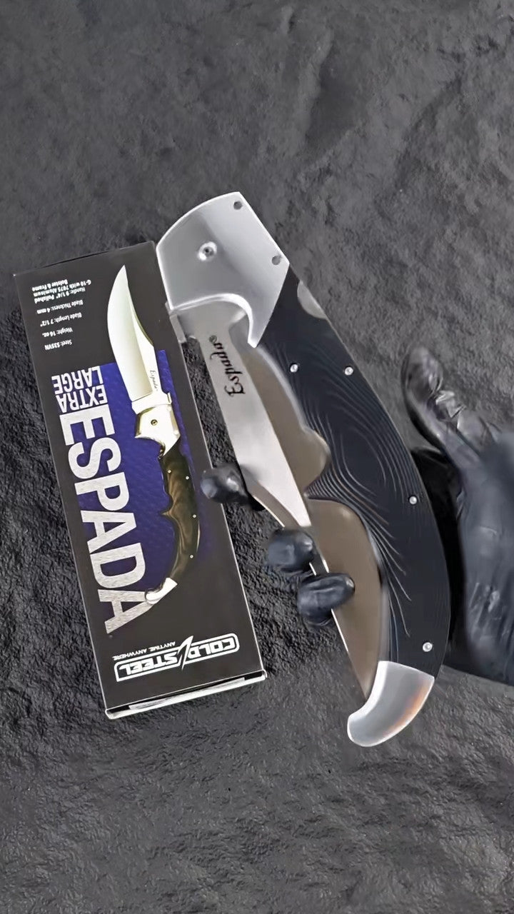 16" New Large S35VN Blade Survival Bowie G10 Handle BackLock Folding Knife VTF53