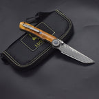 8'' New Fast Opening VG10 Damascus Blade Wood Handle Pocket Folding Tool VTF123