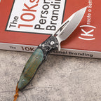 7.5''New Manual Folding Tool ASP30 Steel Blade Wood Handle Pocket Tool VTF198