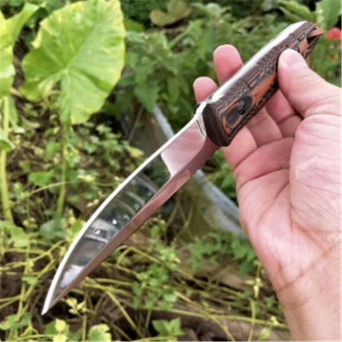 8''New D2 Steel Fixed Blade G10 Handle Camping Knife VTH192