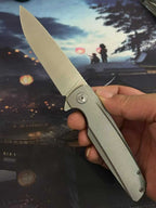 8'' New M390 Steel Blade Full T4C Titanium Handle Pocket Camping Folding Tool VTF10