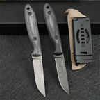 7'' New Stone Wash DC53 Fixed Blade Flax Handle camping Tool VTH54
