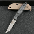 7'' New Stone Wash DC53 Fixed Blade Flax Handle camping Knife VTH54