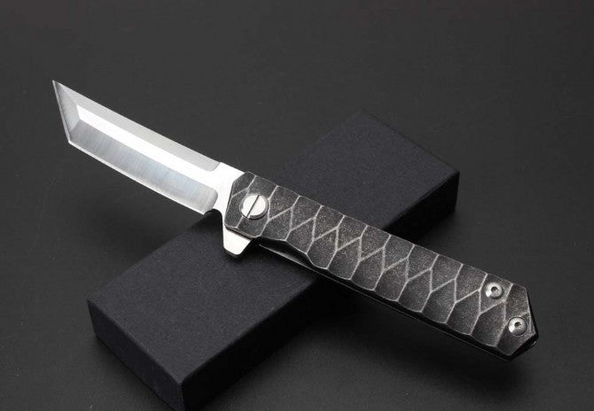 8'' New CNC D2 Blade Fast Opening Full Steel handle Pocket Folding Knife VTF51