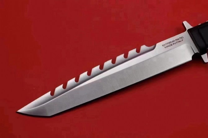 New N690 Steel Fixed Blade Forprene Handle Camping Knife VTH10