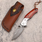 New Folding Tool VG10 Damascus Blade Wood Handle Camping Tool VTF43
