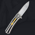 8'' New VG10 Blade Full T4C Titanium Handle Pocket Camping Folding Knife VTF18