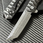 8'' New Damascus Blade Full Steel handle Camping Folding Tool VTF51M
