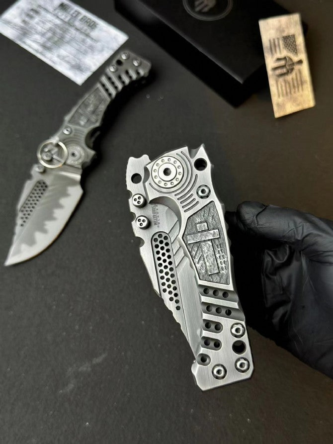 10" New CNC Z-Wear Steel Blade T4C Handle Camping Folding Knife VTF161