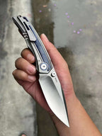 8.5'' New Folding Tool M390 Blade Full T4C Titanium Handle Pocket Camping Tool VTF26