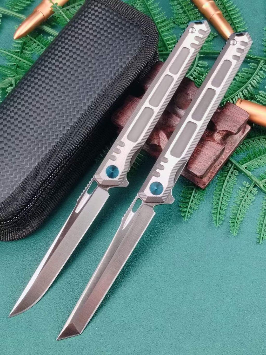 New M390 Blade Full T4C Titanium Handle Pocket Camping Collection Folding Knife VTF11