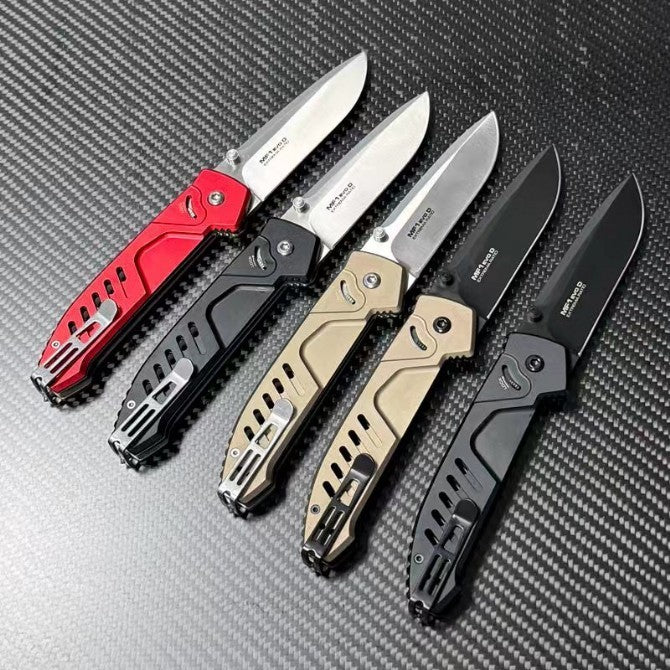 New N690 Blade Aluminum Handle Camping Pocket Folding EDC Knife VTF118