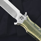 11" New Manual Folding Tool VGA10 Blade Full T4C Titanium HandlePocket Camping Tool VTF128