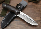 9'' New 440 Steel Fixed Blade Wood Handle Camping Tool VTH126