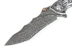 New Fast Opening VG10 Damascus Blade Ebony Handle Pocket Folding Tool VTF114