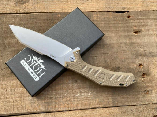 9"New Manual Folding Knife D2 Blade G10 Handle Pocket Folding Knife DF54