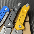 9.5'' New CNC Stone wash N690 Blade Aluminum Handle Survival Folding Tool VTF76