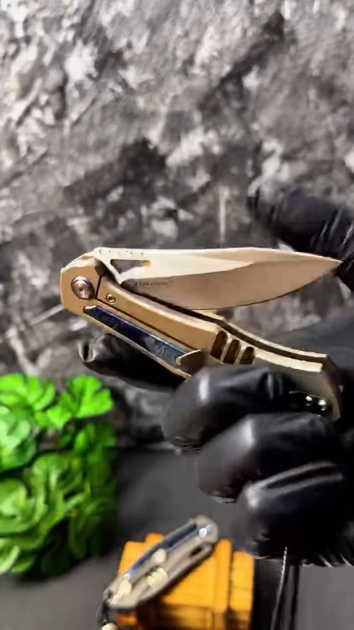 M390 Blade TC4 T4C Handle Collection Folding Pocket Knife VTF111