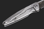 8'' New CNC M390 Steel Blade Full T4C Titanium Handle Pocket Camping Folding Tool DF96