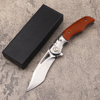 8'' New MirrorLight D2 Blade Wood Handle Pocket Folding Camping Tool DF166
