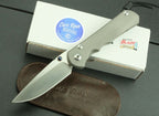 New CNC D2 Blade Sebenza 25 Style Full T4C Titanium Handle  Folding Tool DF16