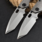 8.5'' New CNC Stone Wash D2 Blade Full T4C Titanium Handle Folding Camping Pocket Tool DF89
