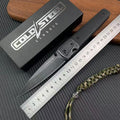 9''New Stone Wash CPM 20CV Blade G10 Handle Tactics Folding Pocket Knife VTF199