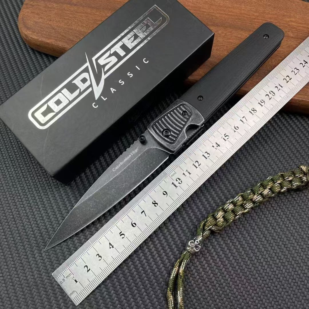 9''New Stone Wash CPM 20CV Blade G10 Handle Tactics Folding Pocket Knife VTF199