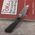 New StoneWash D2 steel Blade Full T4C Titanium Handle Pocket Camping Folding Knife DF31
