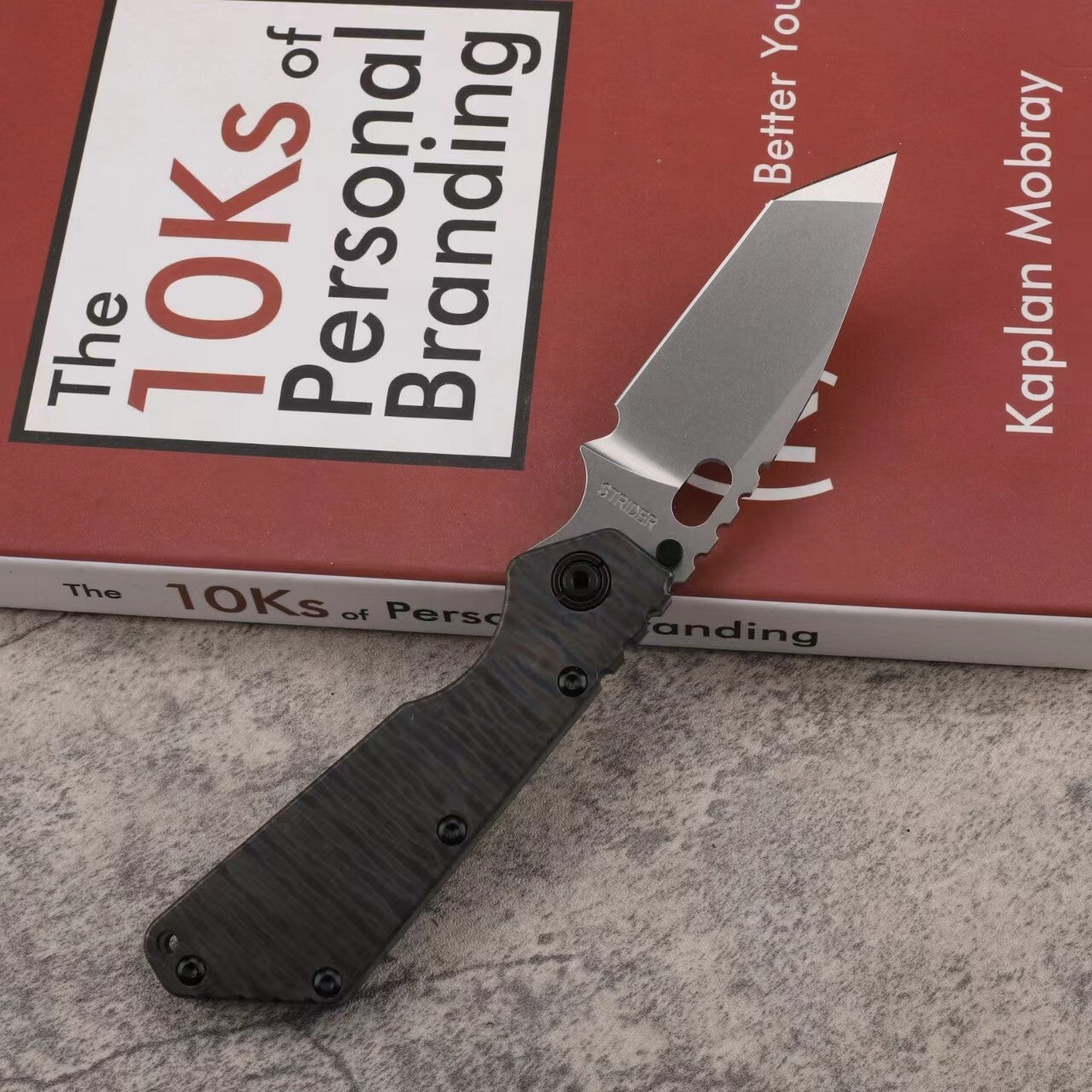 New StoneWash D2 steel Blade Full T4C Titanium Handle Pocket Camping Folding Knife DF31