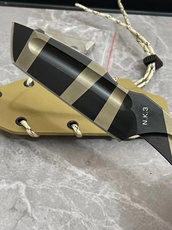 9'' New N690 Steels Blade Full Tang Camping Knife VTH80