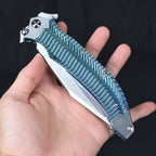 11" New Manual Folding Tool VGA10 Blade Full T4C Titanium HandlePocket Camping Tool VTF128