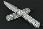 New CNC D2 Blade Sebenza 21 Style Full T4C Titanium Handle Pocket Camping Folding Tool DF05