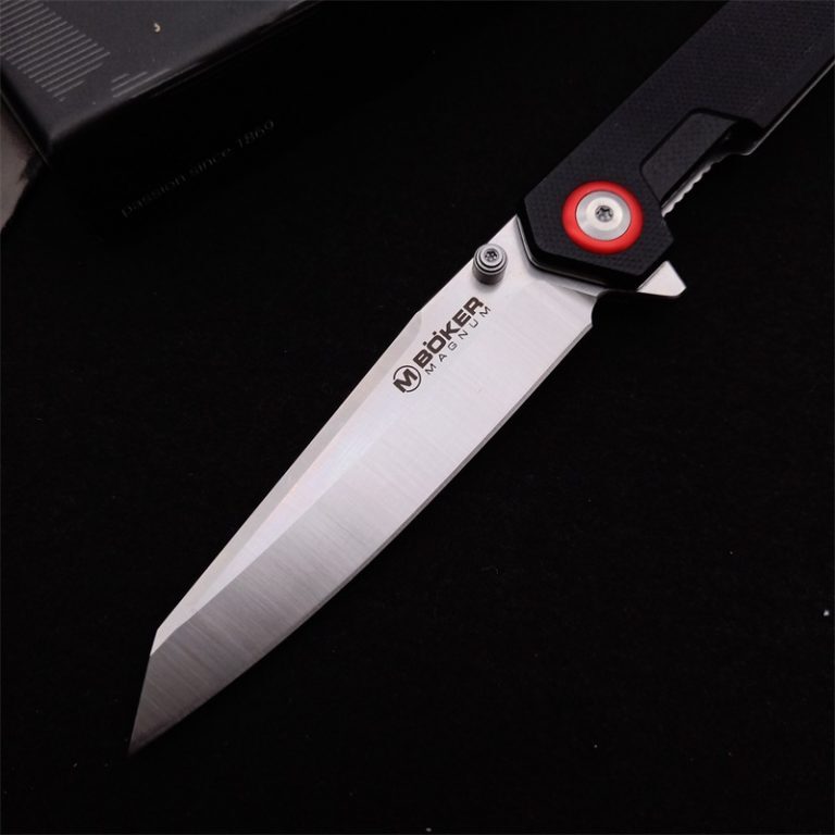 8'' New CNC Fast Opening 440B Steel Blade G10 Handle Camping Folding Knife VTF27