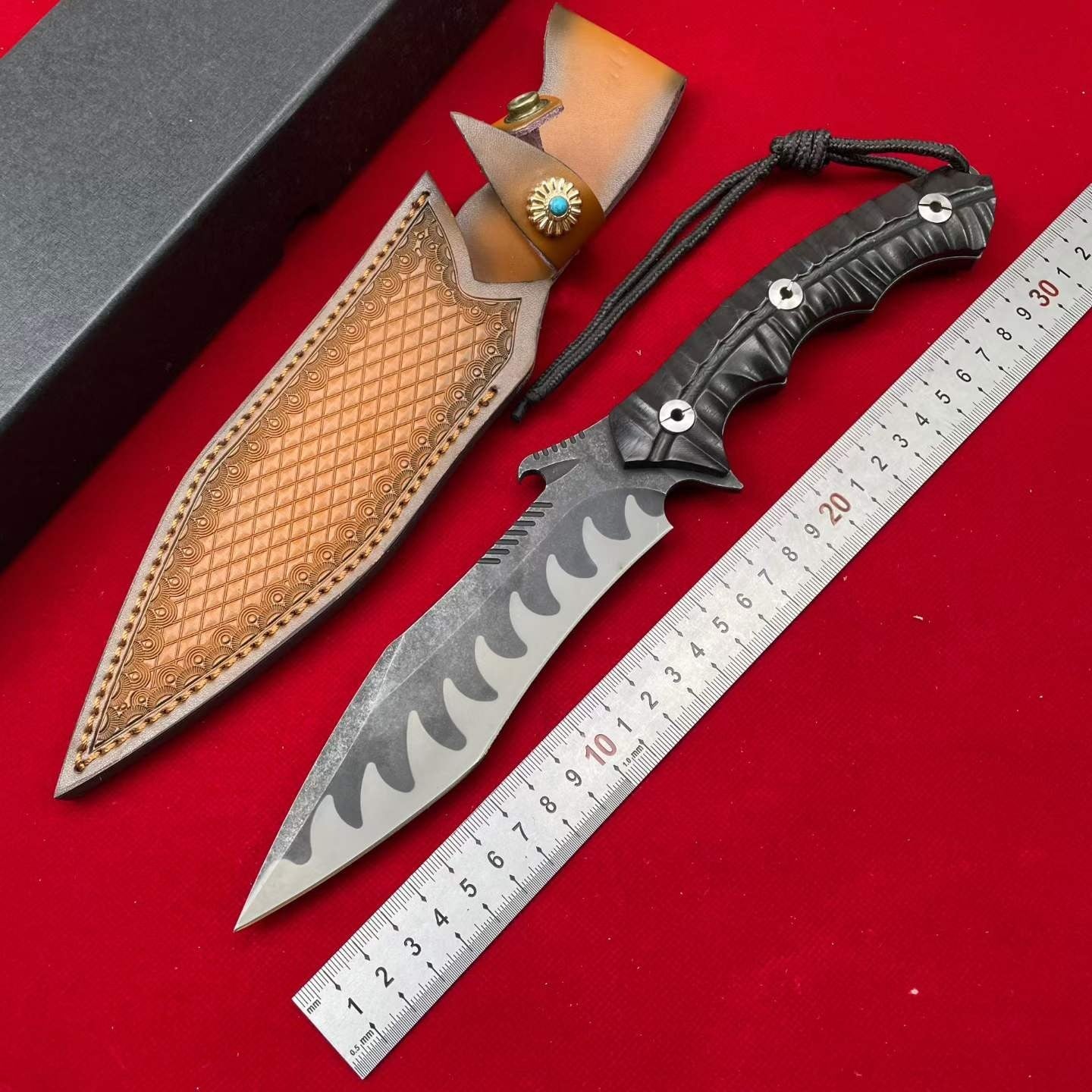 12'' New 9CR14MOV Steel Blade ABS Handle Camping Hunting Knife VTH49S